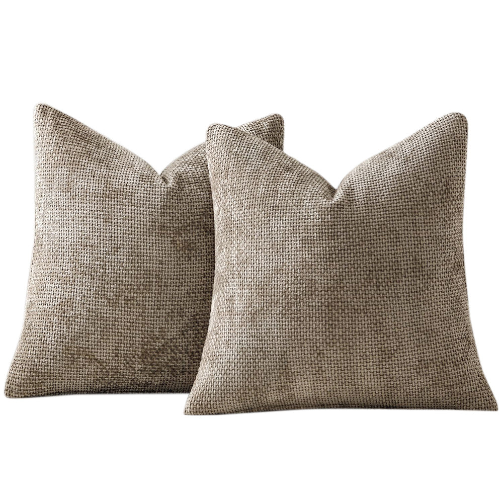 2 Pack Chenille Knit Throw Pillow Covers for Couch Bed