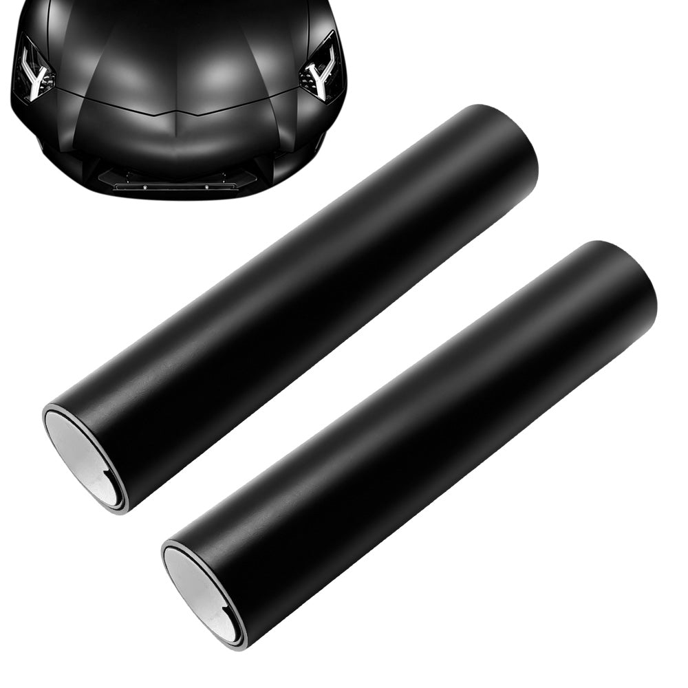 2X Self Adhesive Black PVC Car Color Change Vinyl Wrap Film Sticker-Style 2
