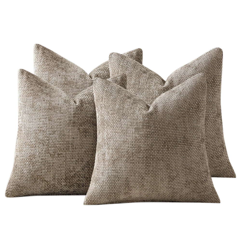 2X2 Pack Chenille Knit Throw Pillow Covers for Couch Bed