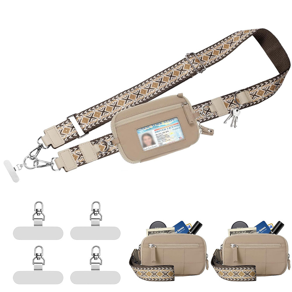 2XPhone Lanyard Clip and Go Strap for Phone with Wallet Crossbody