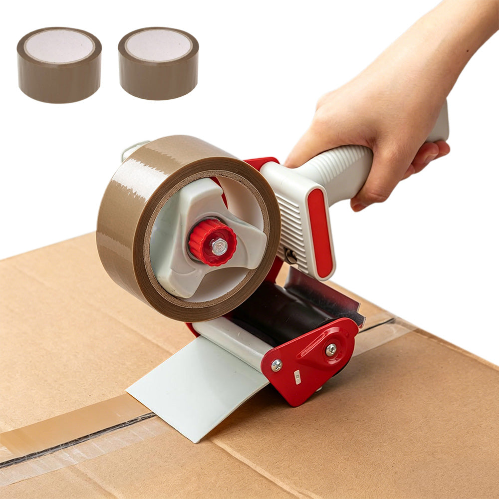5cm Tape Dispenser with 2 Rolls Tape Hand held Carton Sealer for Packing Shipping