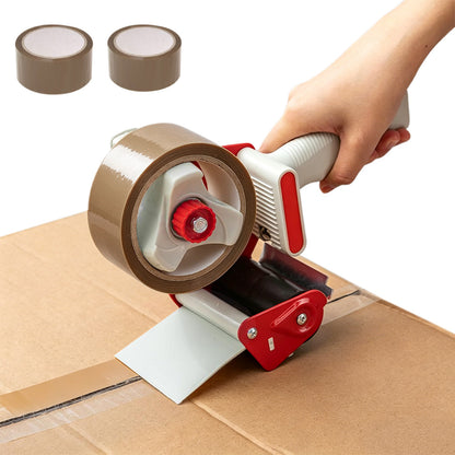 5cm Tape Dispenser with 2 Rolls Tape Hand held Carton Sealer for Packing Shipping