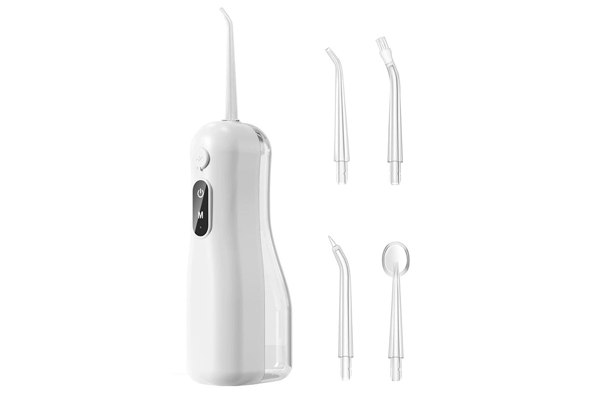 Cordless Water Dental Flosser For Teeth Electric Teeth Cleaner With 4 Replaceable Jet Tips