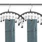 2 Pack Space-Saving 10-Clip Yoga Pants Hangers Closet Organizer for Leggings Skirts and More