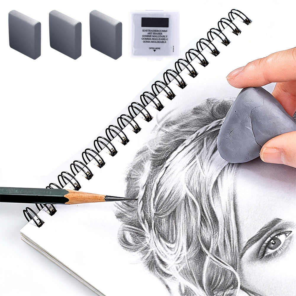 4-Pack Kneadable Art Erasers for Sketching and Drawing