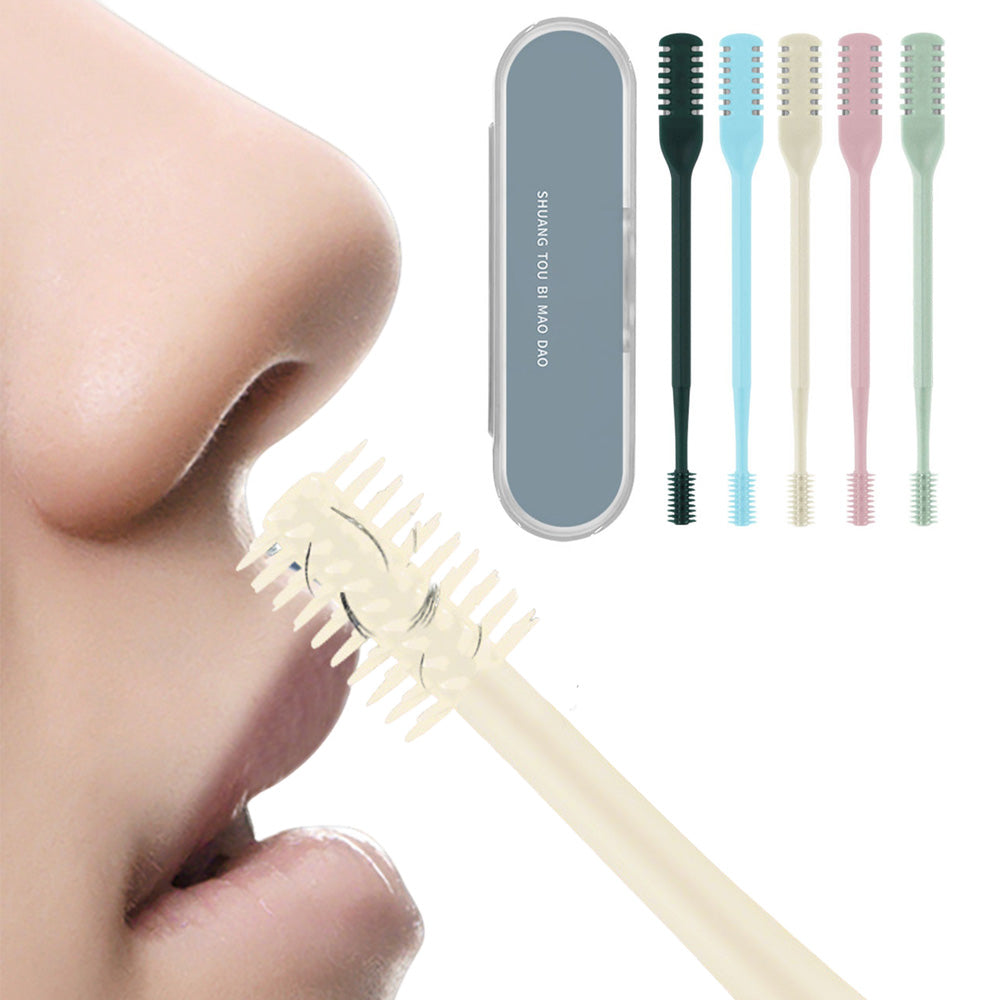 Nose Hair Trimmer for Men Women Double Sided Nose Hair Knife with Nose Picker