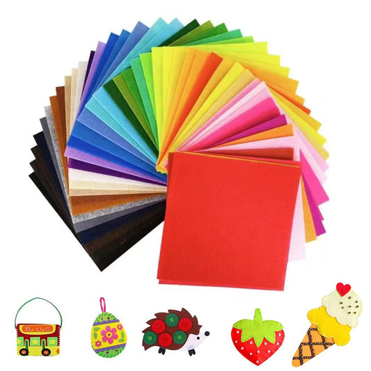 40Pcs Stiff Polyester Felt Fabric Sheets for Sewing and DIY Crafts