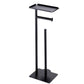 Free Standing Toilet Paper Holder With Shelf Bathroom Organizer Anti Slip Base