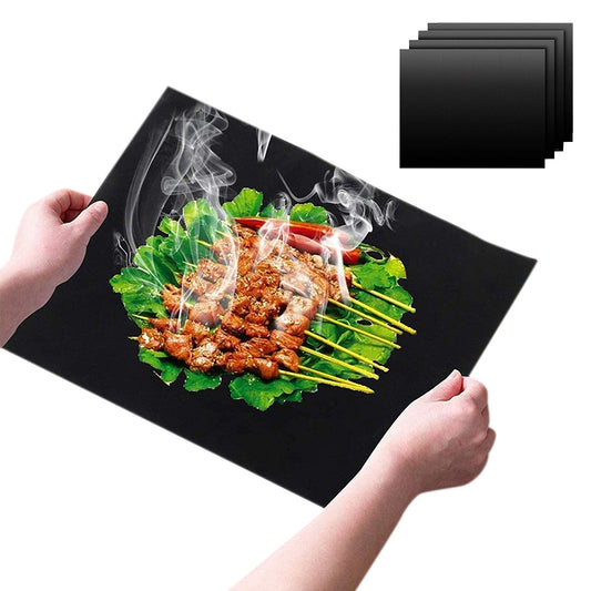 4 Pack Oven Liners Non Stick Baking Mat Reusable Teflon Sheet for Electric Gas Toaster