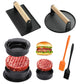 Smash Burger Press Kit With Stuffed Mold And Cast Iron Burger Press And Sauce Brush