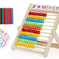 Wooden Abacus for Math with Counting Sticks Number Alphabet Cards Educational Toy