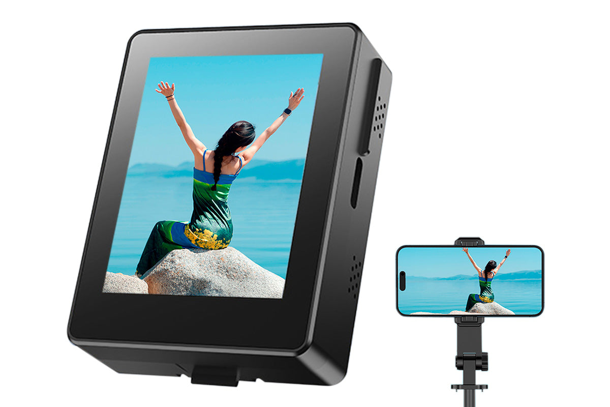 Mini Vlog Selfie Monitor Screen Bluetooth Remote Selfie Monitor for Travel TikTok