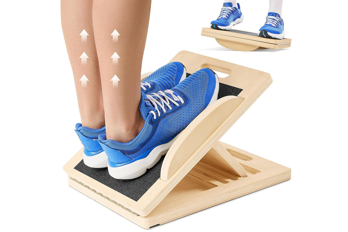 3 In 1 Slant Board With 5 Incline Angels Calf Stretcher And Wobble Board