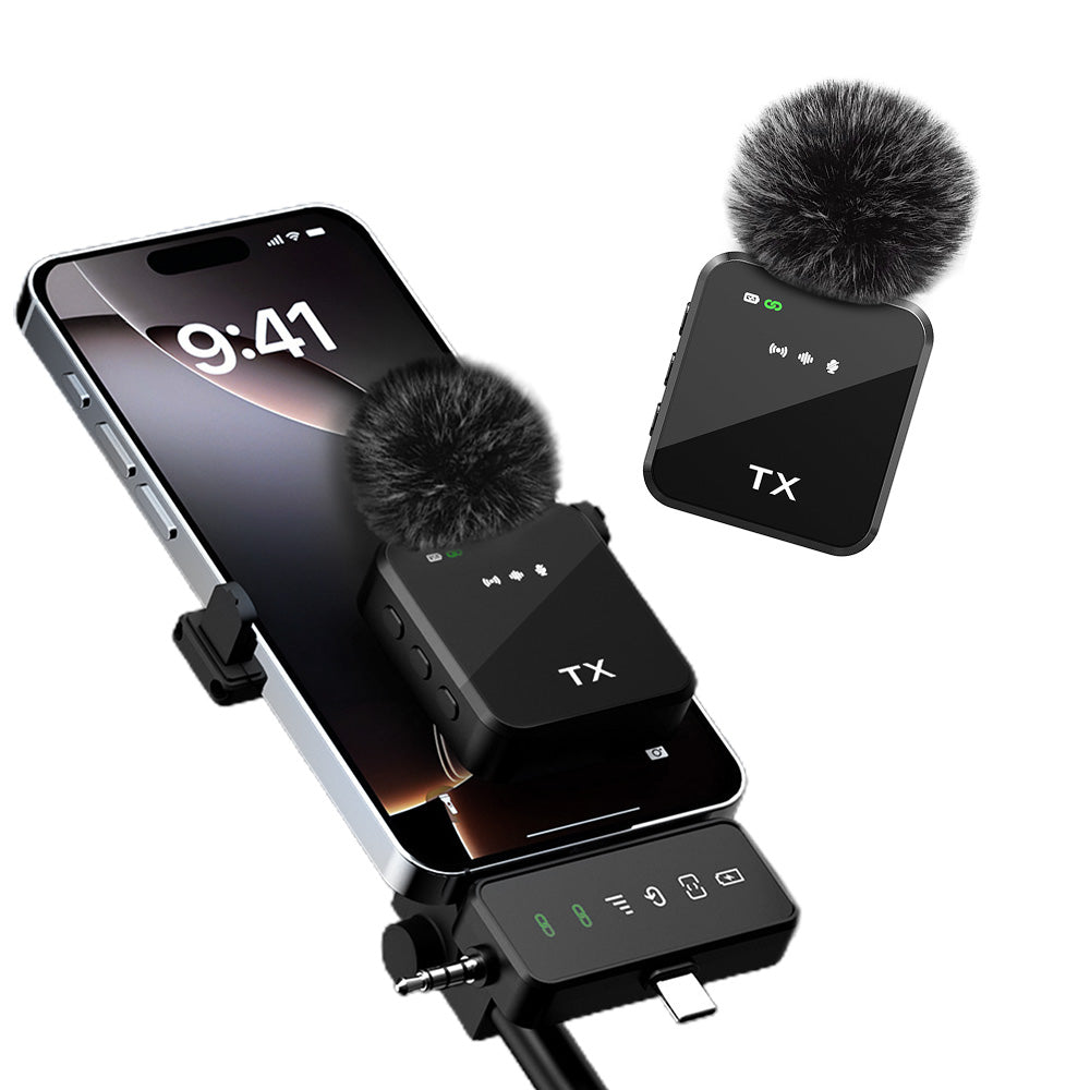 Lavalier Wireless Microphone Set Noise Reduction for Phone Vlog Live Stream