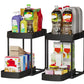 2Pcs Pull Out Storage Organizer Under Sink Shelf with 8 Hooks for Home Use