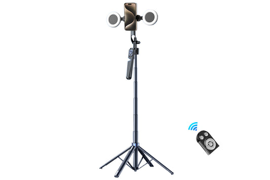 1.8M Auto Face Tracking Selfie Stick Tripod for Phone Fill Light Remote