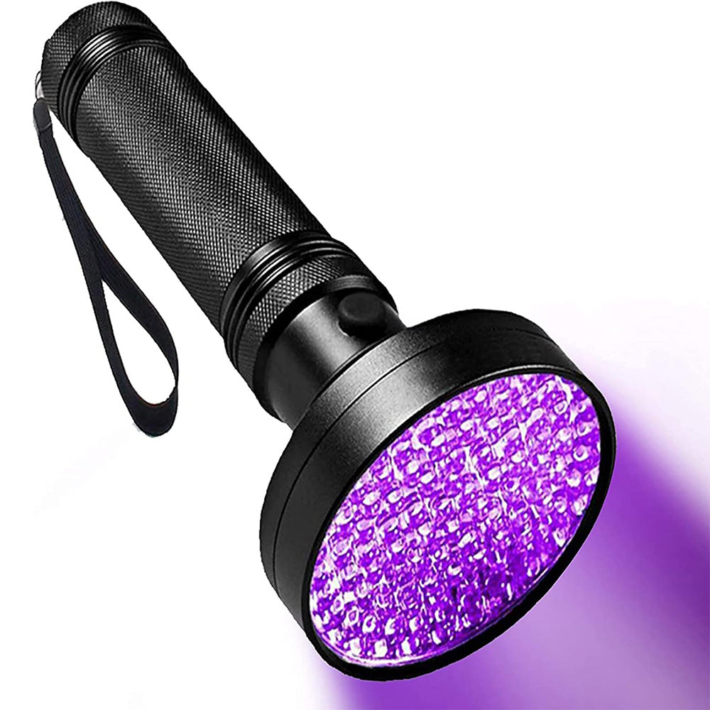 100-LED UV Flashlight Black Light for Pet Urine Bed Bugs Resin Curing Scorpion Finder