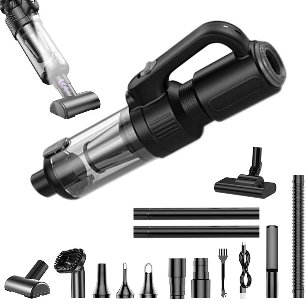 Car Vacuum 8000PA Portable Vacuum Cleaner and Air Duster with LED Light for Office