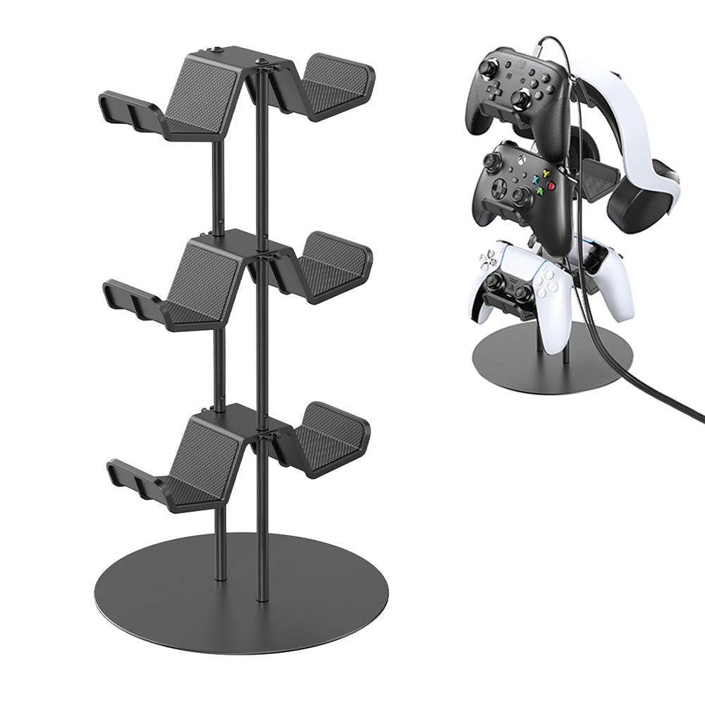 Universal Gaming Controller and Headphone Stand Aluminum Desk Organizer