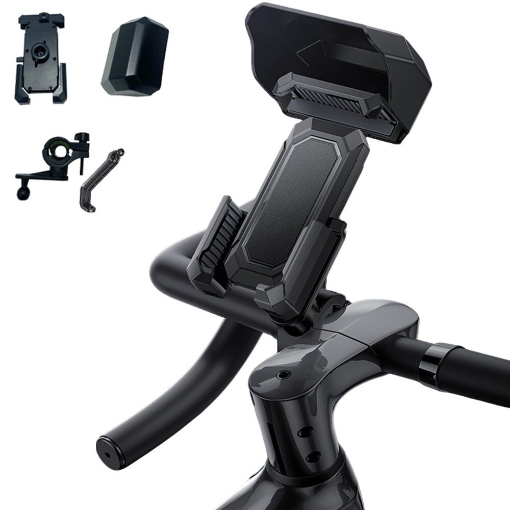 Bike Phone Holder with Detachable Sun Rain Cover for Motorcycle Bicycle