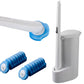 Disposable Toilet Brush Set with Replaceable Heads and Cleaning Liquid for Bathroom