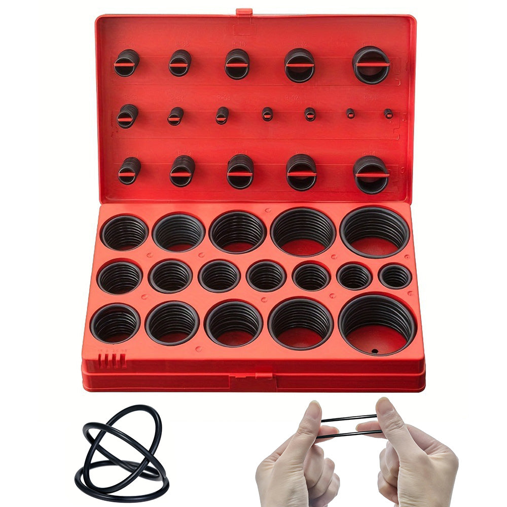 419 PCS O Ring Kit with Storage Box Rubber Sealing Gasket for Appliance Auto Repair