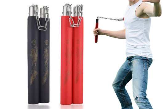 2-Pack Foam Nunchaku Training Sticks for Beginners