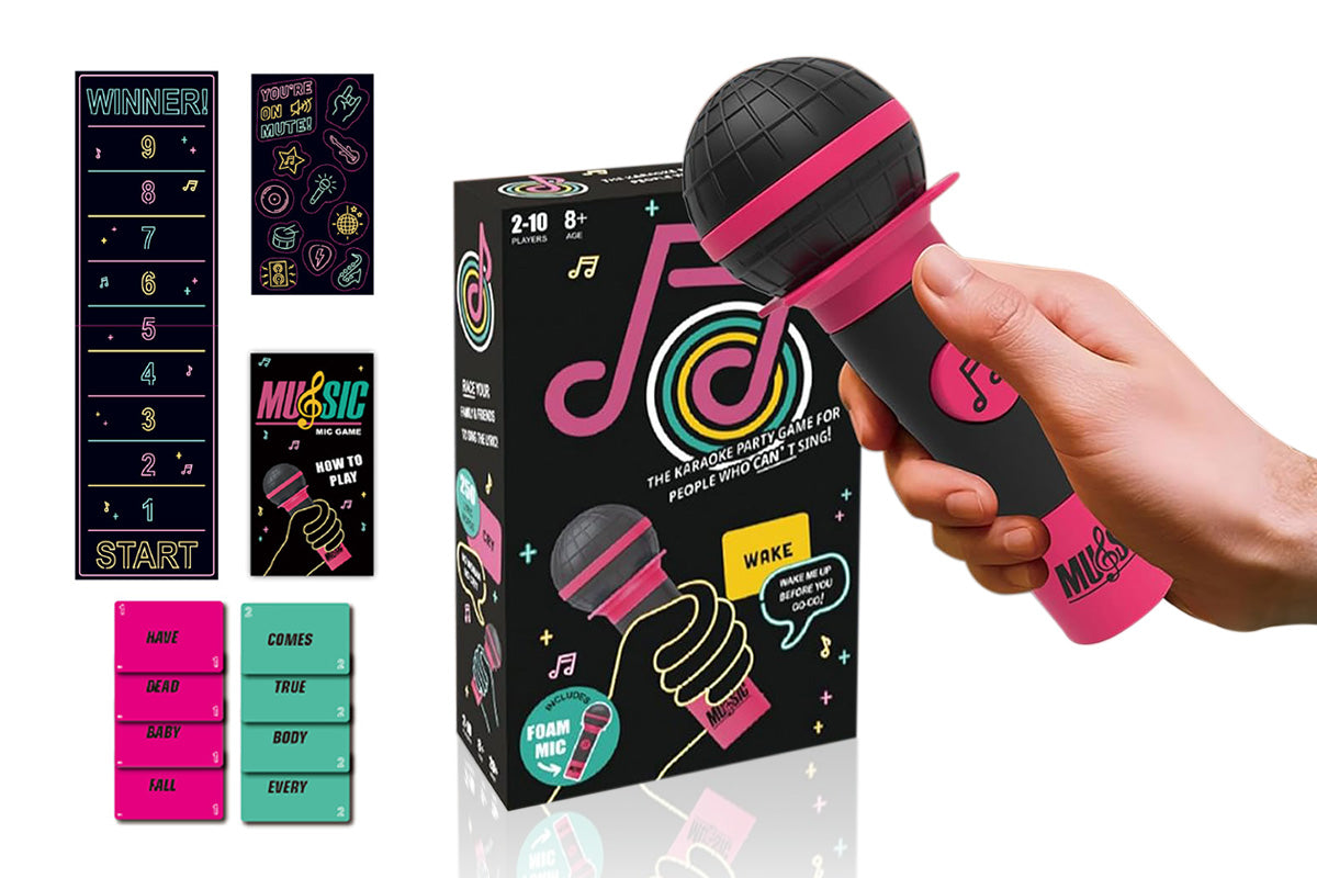 Microphone Karaoke Party Game Card Set for Family Board Game