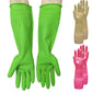 38cm Extra Long Rubber Gloves 3 Pack Heavy Duty Cleaning Gloves for Dishwashing