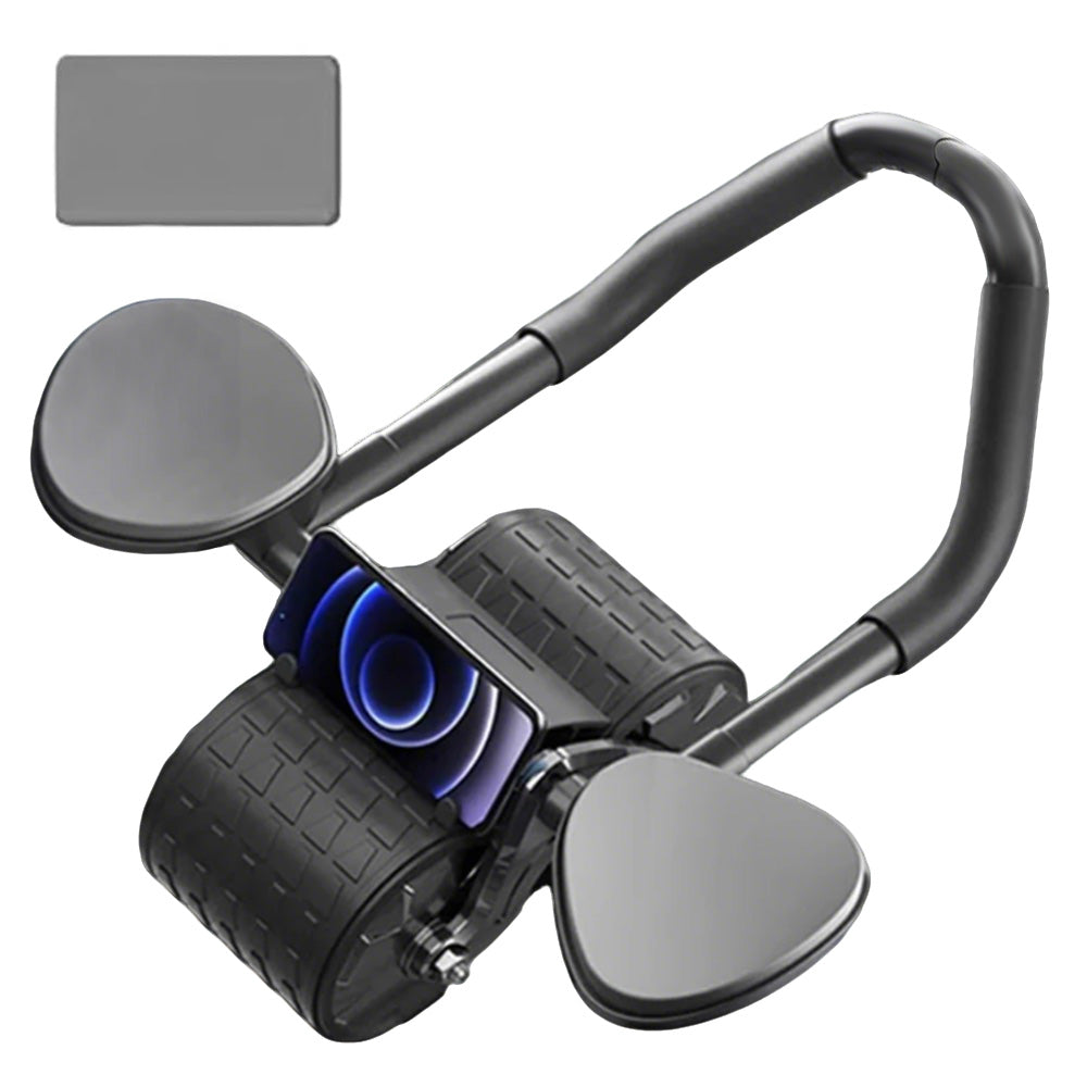 Fitness Ab Roller Wheel with Elbow Support Phone Holder for Home Gym
