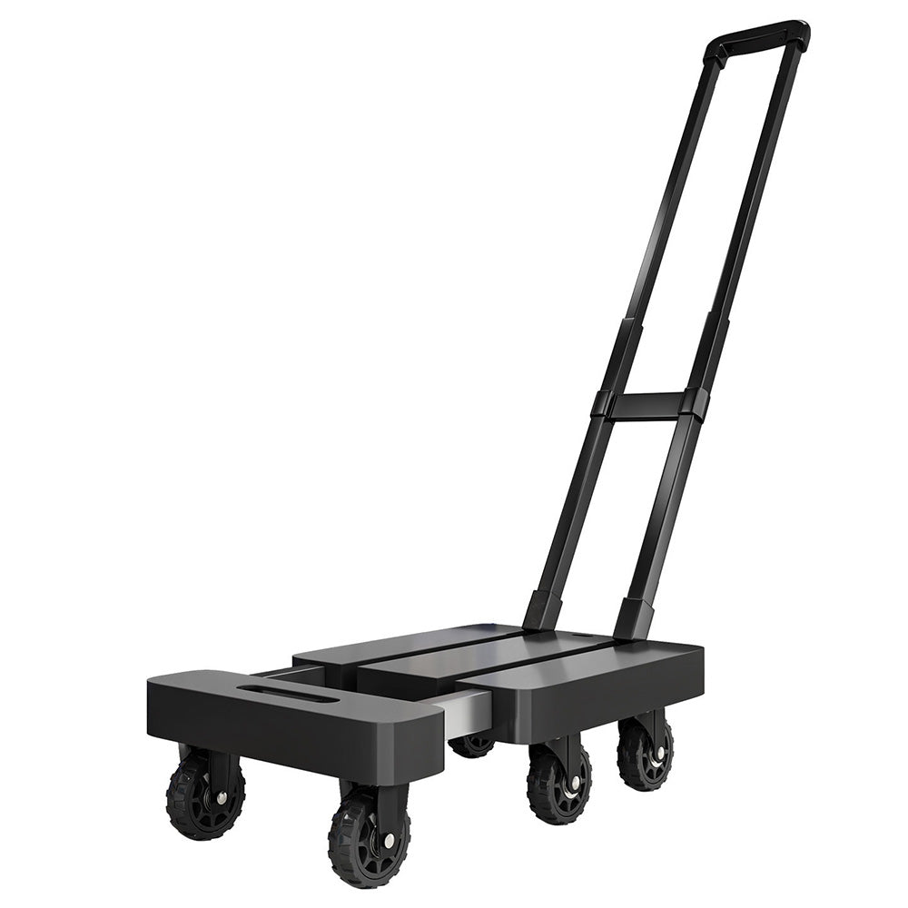 Telescopic Folding Hand Truck with Elastic Rope Portable Utility Cart for Luggage Parcels