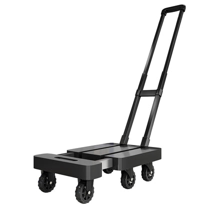 Telescopic Folding Hand Truck with Elastic Rope Portable Utility Cart for Luggage Parcels