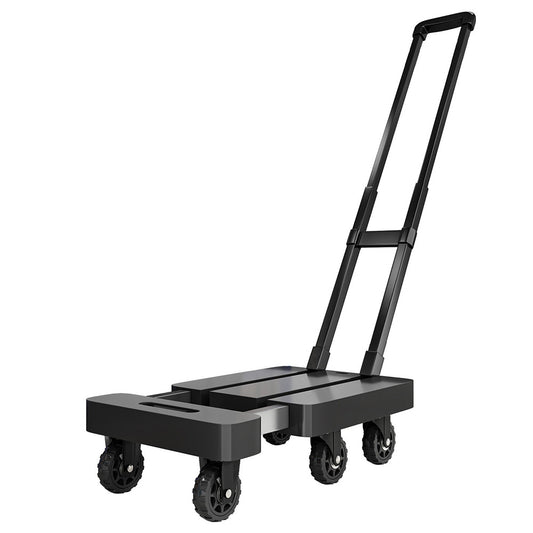Telescopic Folding Hand Truck with Elastic Rope Portable Utility Cart for Luggage Parcels