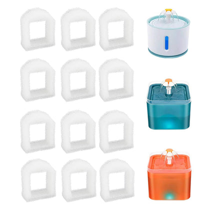 12Pcs Cat Water Fountain Foam Filters Replacement for Drinkwell Stainless Steel 360 Pet Fountain