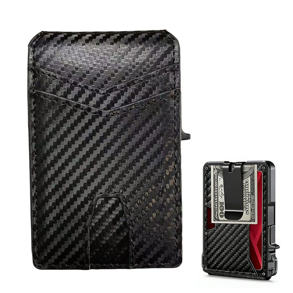 Slim RFID Blocking Money Clip Wallet ID Credit Card Holder PU Leather Purse