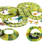 Dinosaur Track Toys Dinosaur Race Car Track DIY Puzzle Building Set