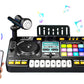 DJ Mixer Controller Musical Toy with Mic and LED Lights Piano Keys
