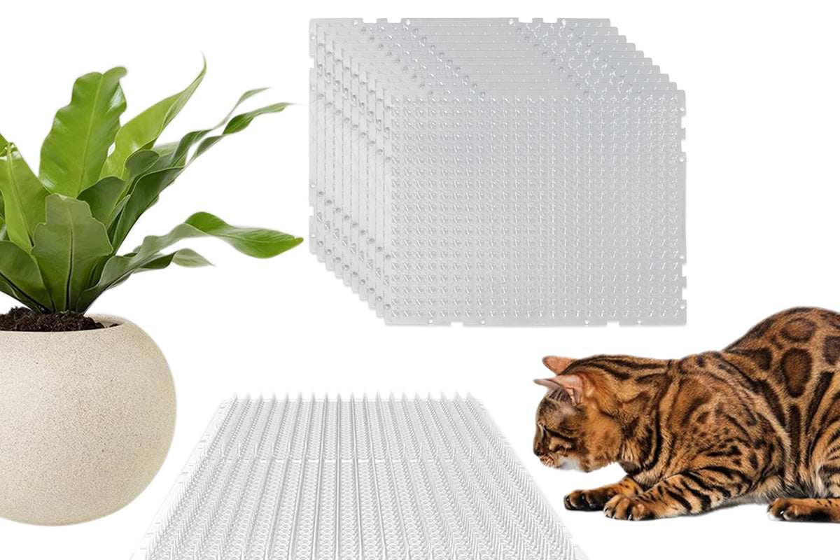 10PCS Cat Spike Mats Pet Training Mat Device Cat Deterrent Mat Set For Indoor And Outdoor