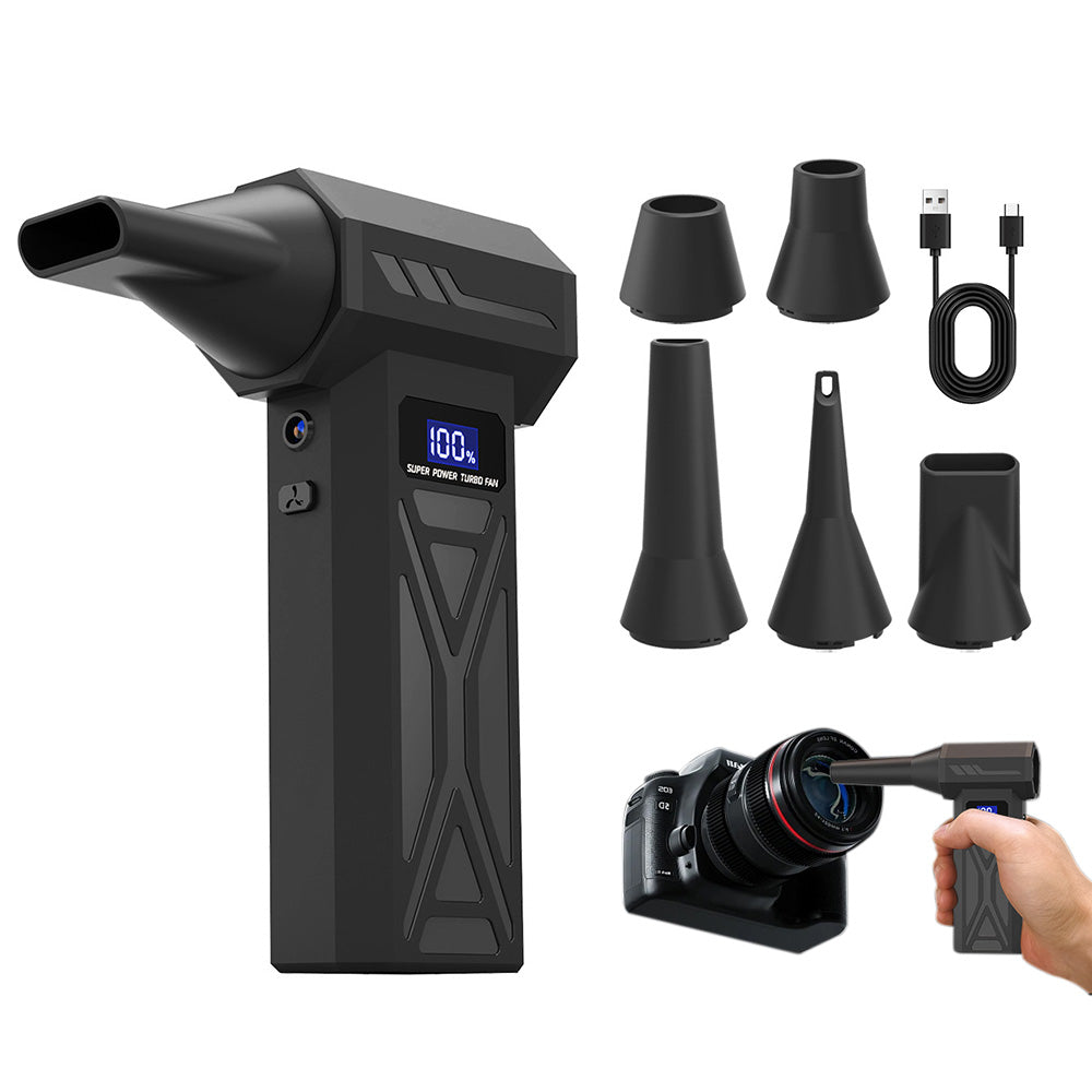 Compressed Air Duster-110000RPM Powerful Electric Rechargeable 4 Speed Adjustable