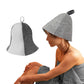 2 Pack Felt Sauna Hat Heat Insulation Sauna Cap for Men Women