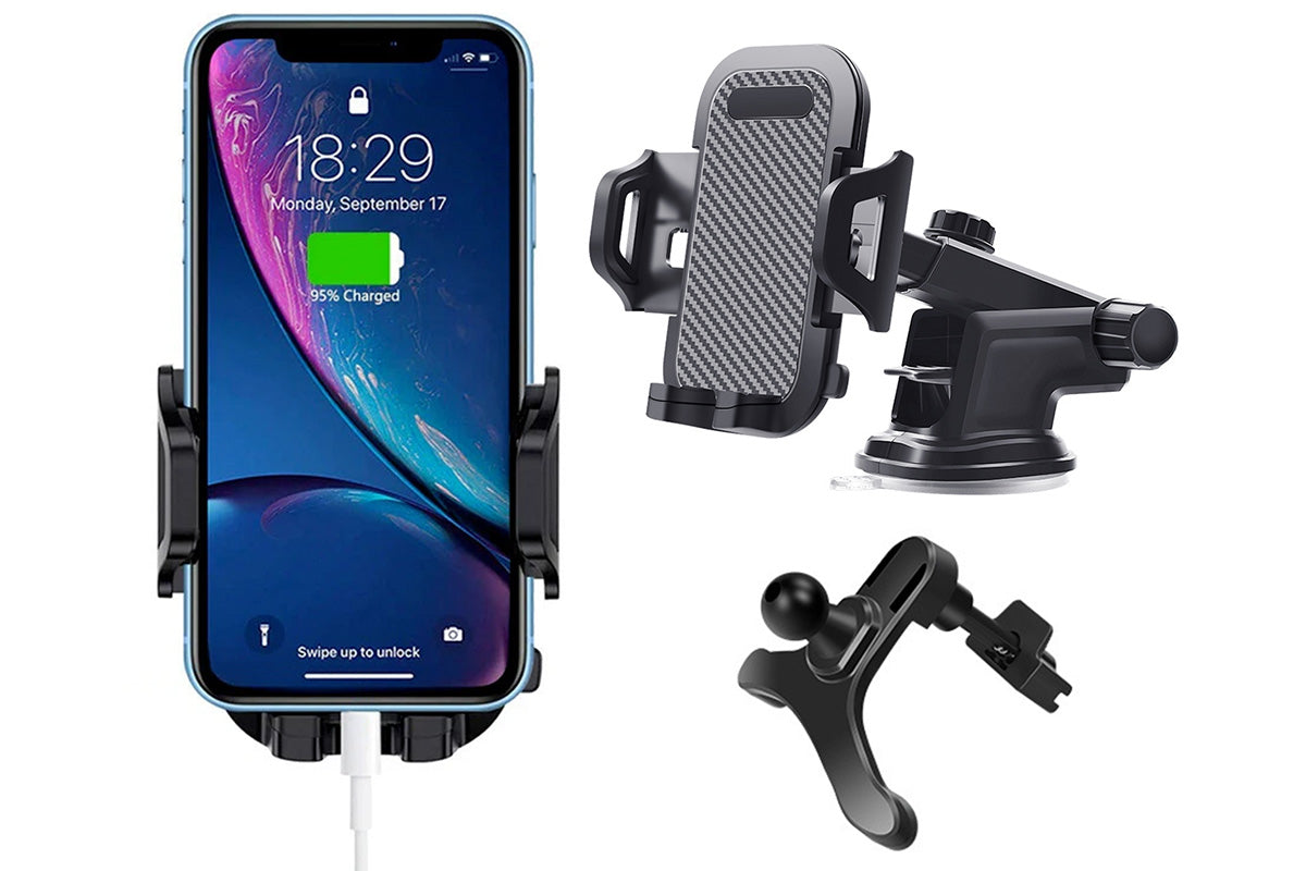 Universal Car Phone Holder Suction Mount Adjustable Dashboard Windscreen Stand