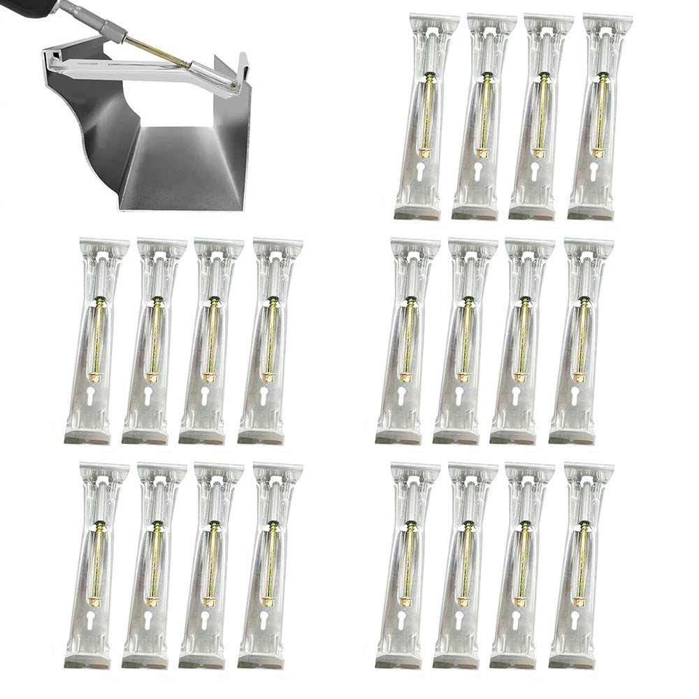 20 Pack Quick Screw Hidden Rain Gutter Hangers Clip Style Bracket