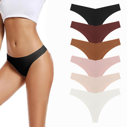6 Pack Seamless Underwear for Women Smooth Cooling Fabric Breathable Briefs