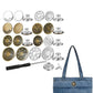 32 Pack Removable Screw Type No Sew Denim Jeans Buttons
