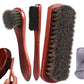4Pcs Horsehair Shoe Brush Set Leather Cleaning Polishing Kit