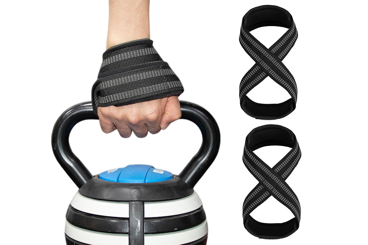 Figure 8 Lifting Straps for Deadlift Weightlifting – Reduce Grip Slip – Gym Wrist Belt