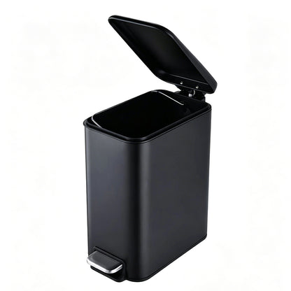 Slim Stainless Steel Pedal Trash Can 14cm Narrow Bathroom Waste Bin Soft Close Lid