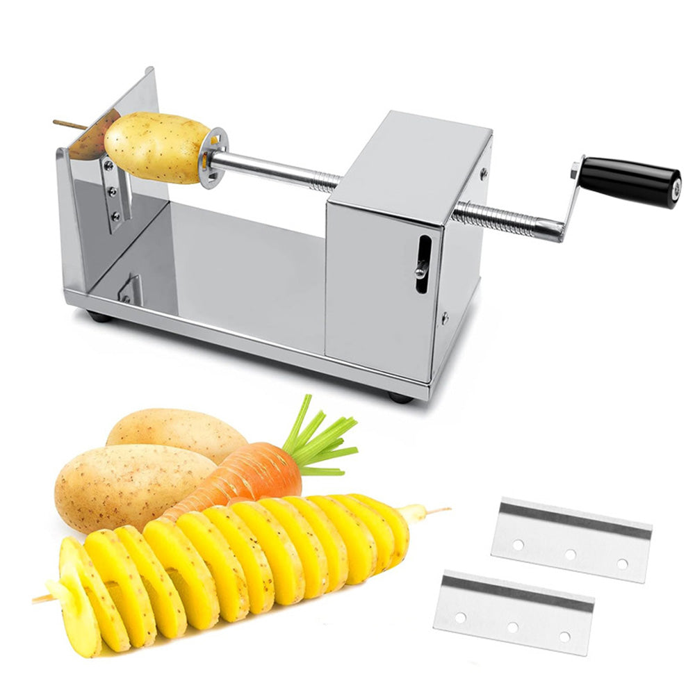 Manual Potato Tornado Spiral Slicer Stainless Steel