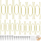 14Pcs Invisible Plate Hangers for Wall Display Stainless Steel Gold Plate Holder Set