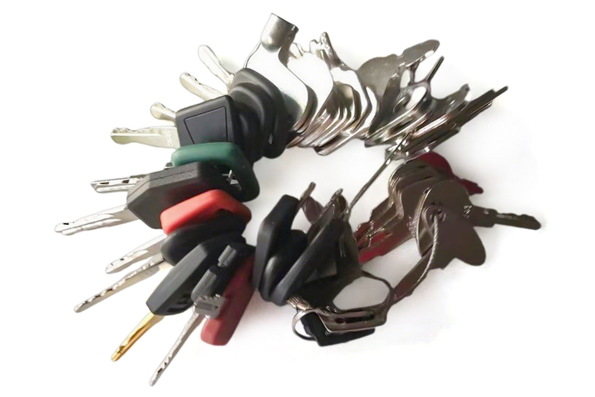 41Pcs Heavy Equipment Master Keys for John Deere Caterpillar Toyota Volvo JCB
